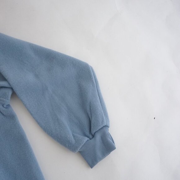 Vintage Separate Scene Blue Embroidered Snowflake Fleece Quarter Zip Sweater M - Picture 5 of 11